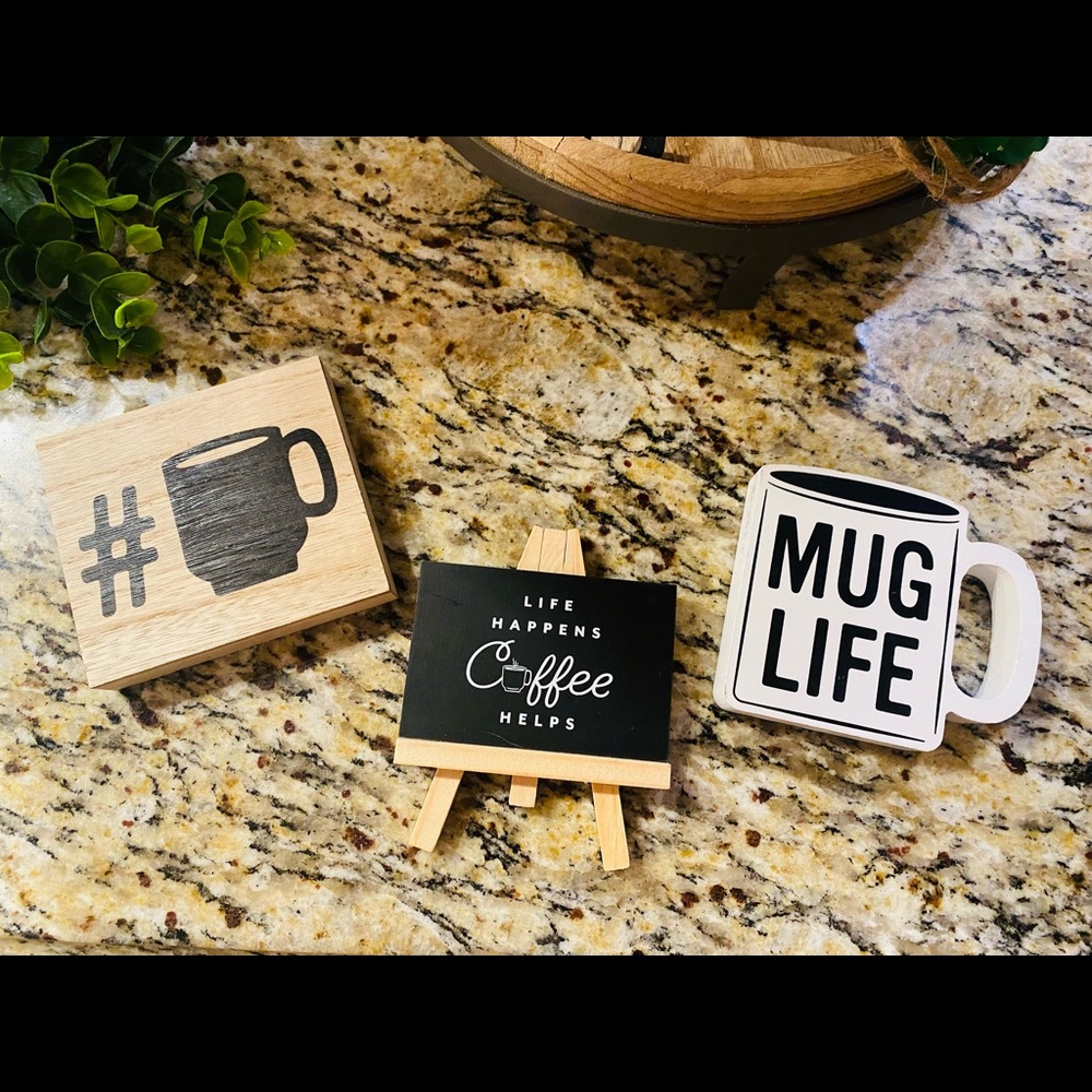 3PC Mug Life Tiered Shelving Set